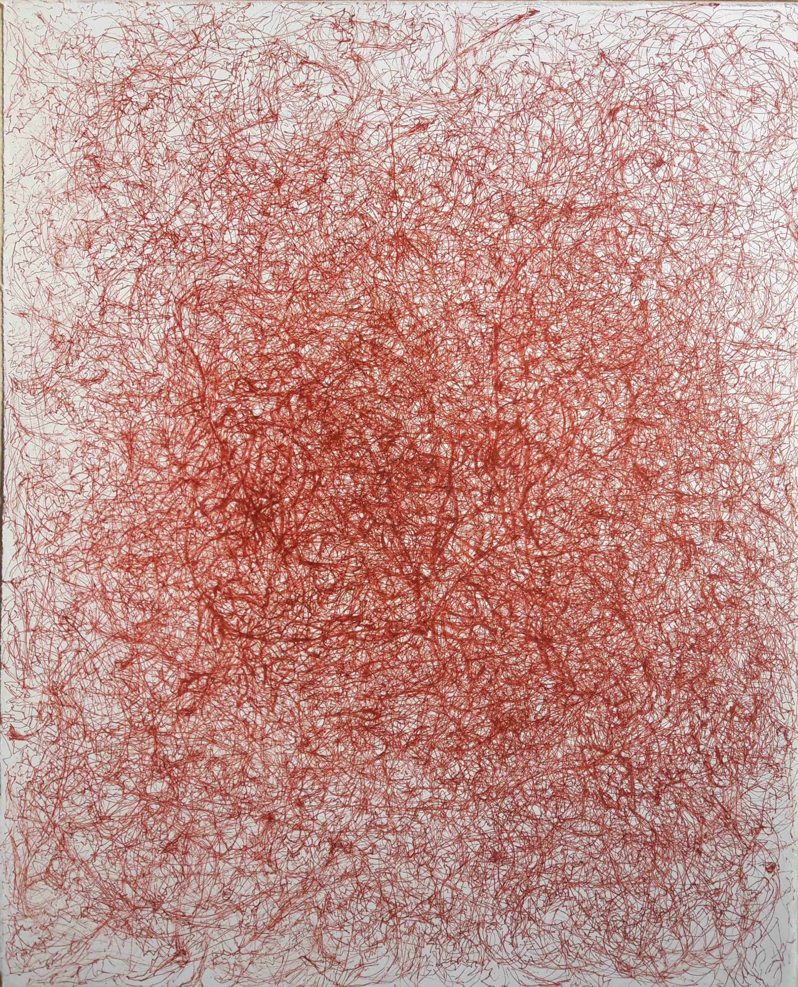 Dessin-Ecriture, Archéologie - Feutre sanguine, 63x54cm