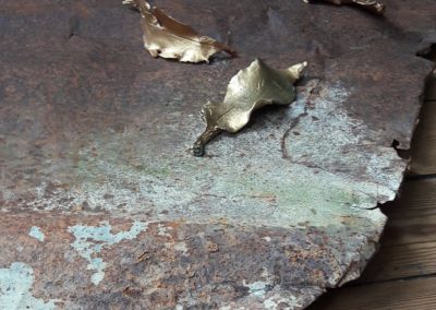 Sans titre - Terre cuite patinée, tolle